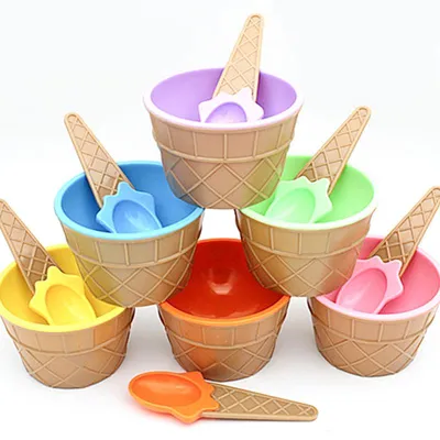 Colorful Ice Cream Bowl Set (10pcs)