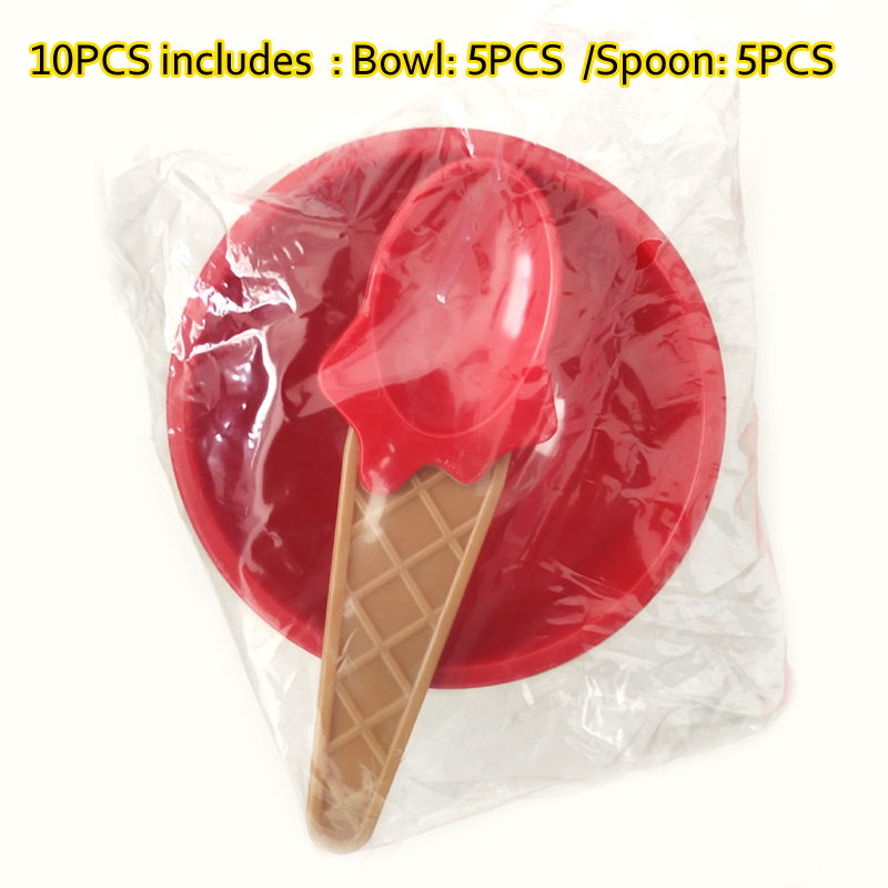 Colorful Ice Cream Bowl Set (10pcs)