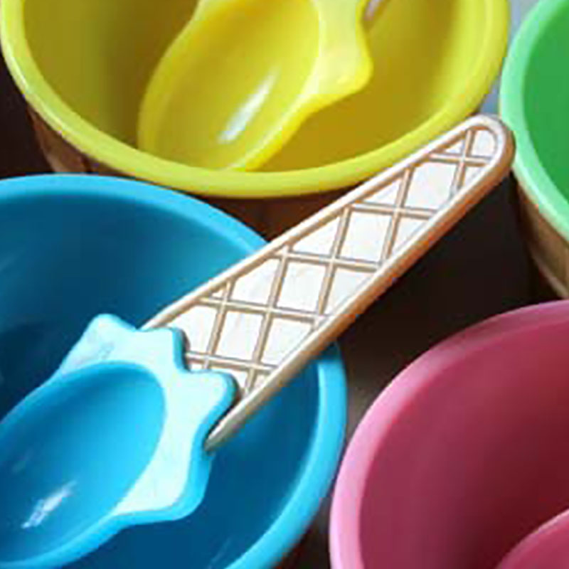 Colorful Ice Cream Bowl Set (10pcs)