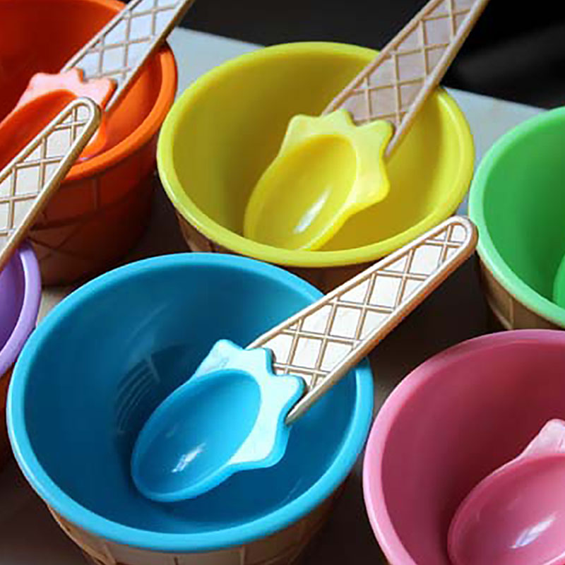 Colorful Ice Cream Bowl Set (10pcs)