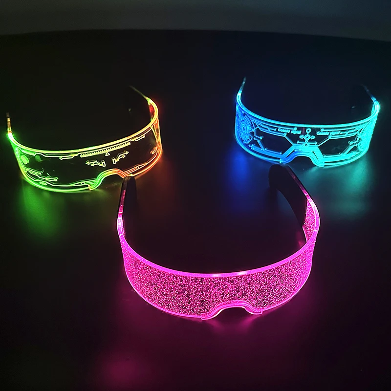 Colorful LED Glasses Women Men Decor Eyewear Luminous Party Glasses Glowing For Rave Night Club Bar Dancing Party Colorful LED Glasses Women Men Decor Eyewear Luminous Party Glasses Glowing For Rave Night Club Bar Dancing Party