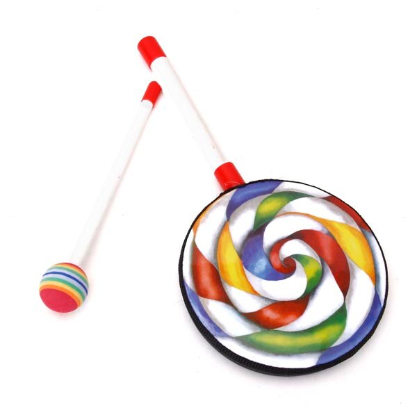 Colorful Lollipop Drum with Drumstick