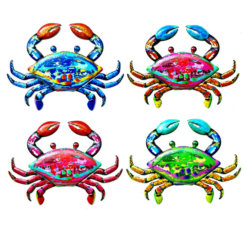Colorful Metal Crab Wall Decor Colorful Metal Crab Wall Decor