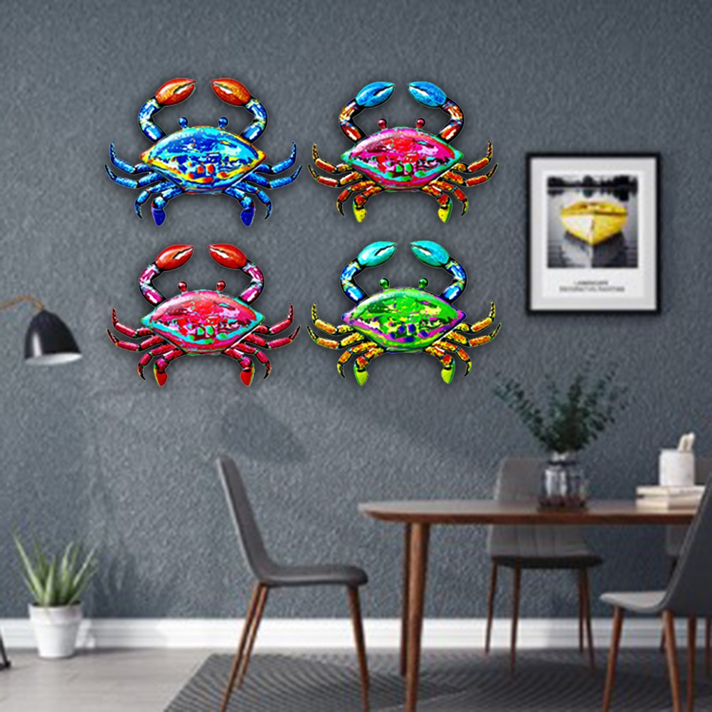 Colorful Metal Crab Wall Decor Colorful Metal Crab Wall Decor