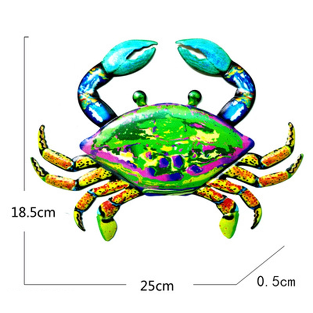 Colorful Metal Crab Wall Decor Colorful Metal Crab Wall Decor