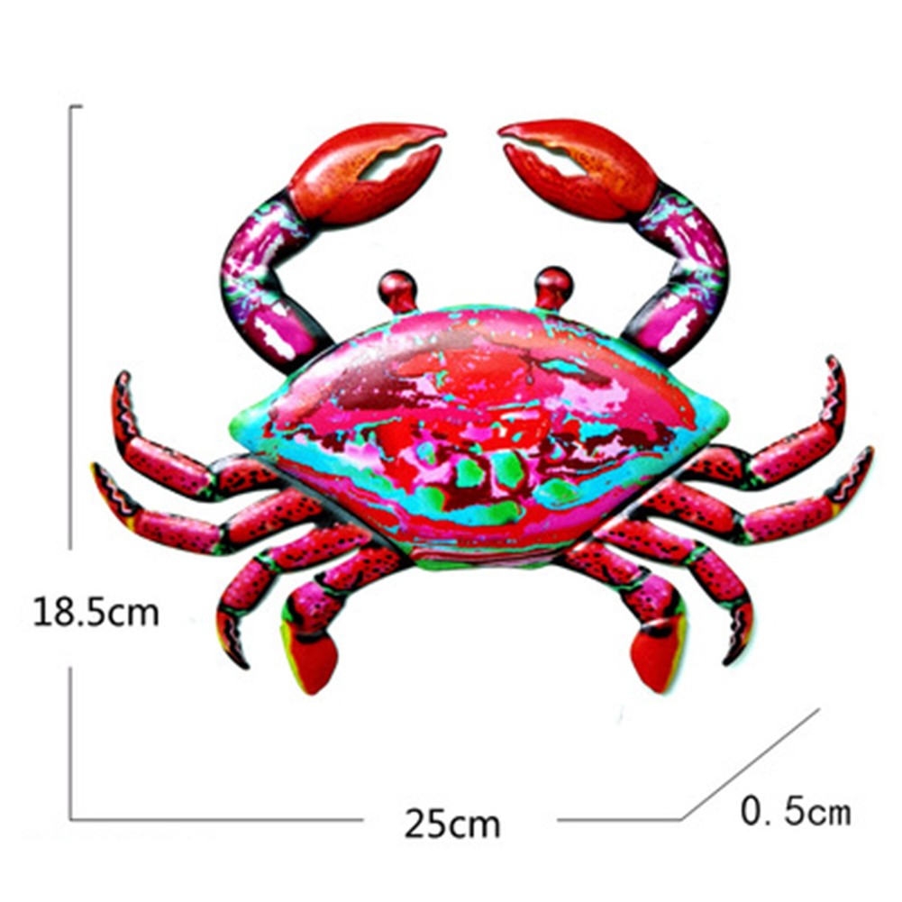 Colorful Metal Crab Wall Decor Colorful Metal Crab Wall Decor