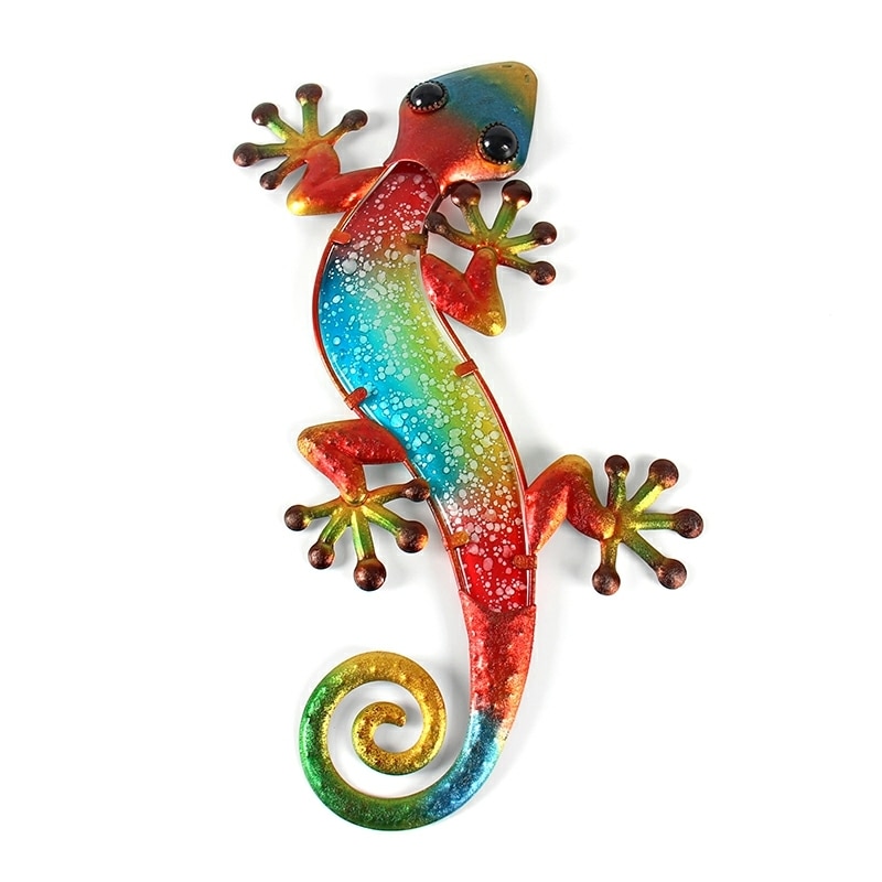 Colorful Metal Gecko Wall Decor Colorful Metal Gecko Wall Decor