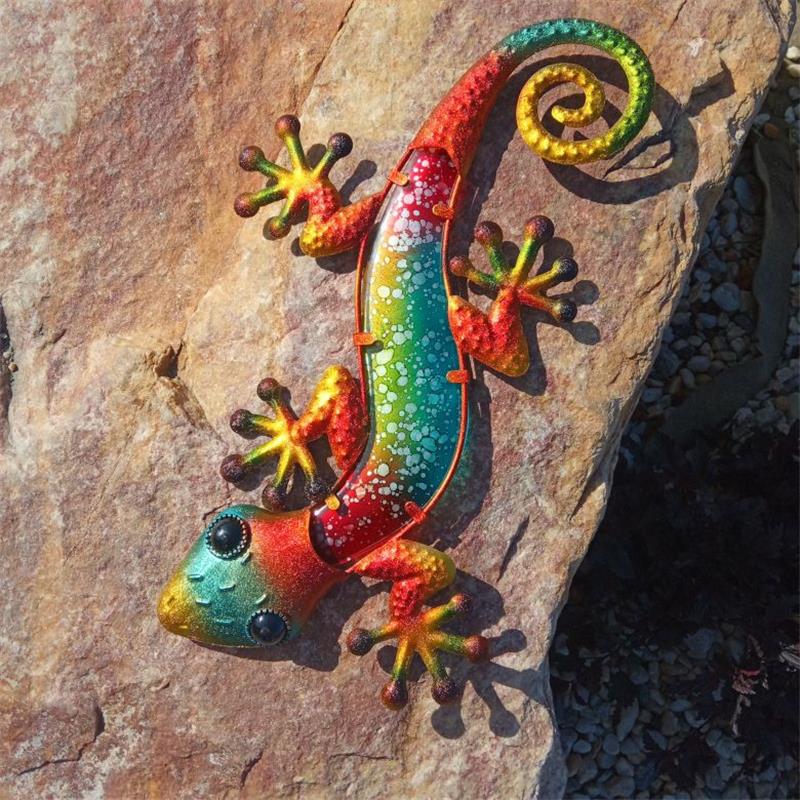 Colorful Metal Gecko Wall Decor Colorful Metal Gecko Wall Decor