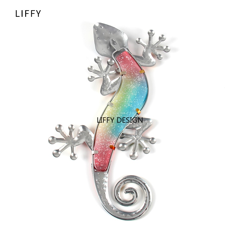 Colorful Metal Gecko Wall Decor Colorful Metal Gecko Wall Decor