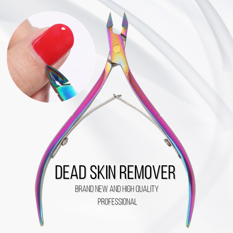 Colorful Nail Cuticle Nipper Clipper Colorful Scissor Plier Dead Skin Remover Clear Nail Art Tool for Beauty Salon