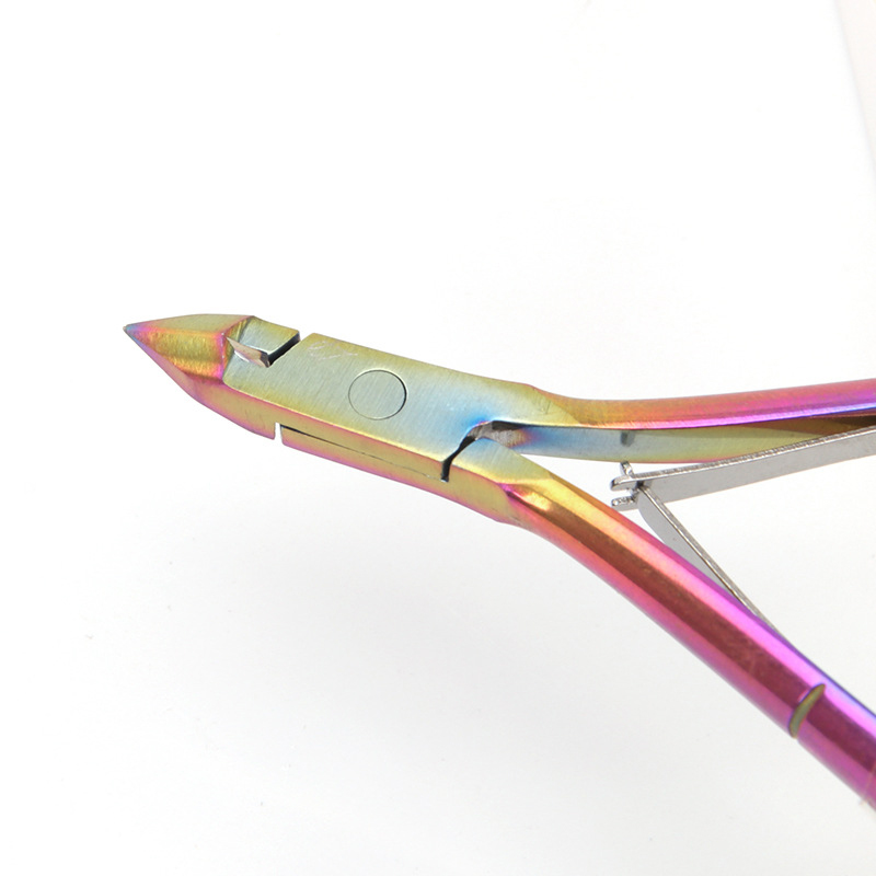 Colorful Nail Cuticle Nipper Clipper Colorful Scissor Plier Dead Skin Remover Clear Nail Art Tool for Beauty Salon