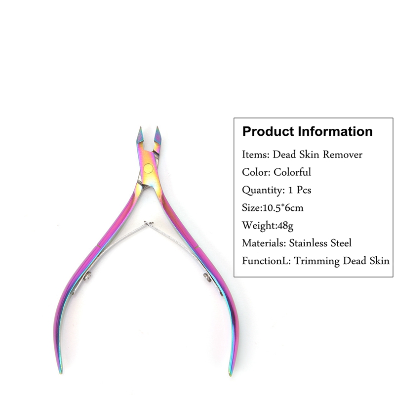 Colorful Nail Cuticle Nipper Clipper Colorful Scissor Plier Dead Skin Remover Clear Nail Art Tool for Beauty Salon