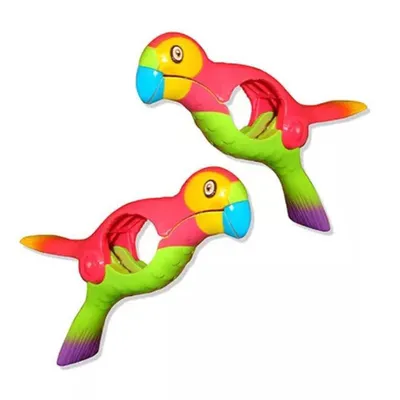 Colorful Parrot Beach Towel Clips (2 pcs)