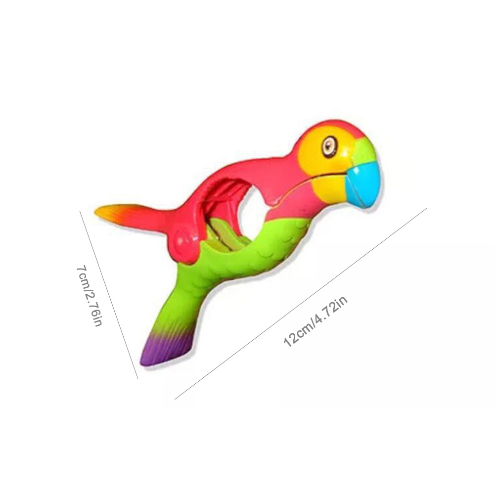 Colorful Parrot Beach Towel Clips (2 pcs)