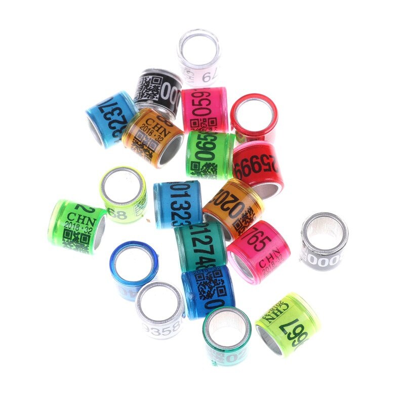 Colorful Pigeon Leg Bands (20pcs)
