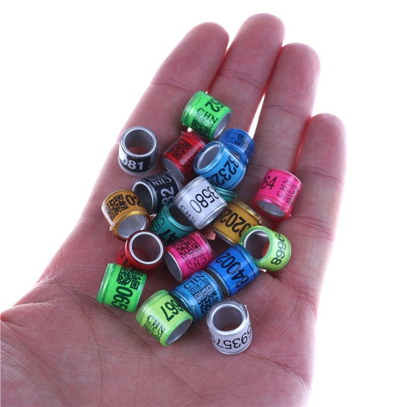 Colorful Pigeon Leg Bands (20pcs)