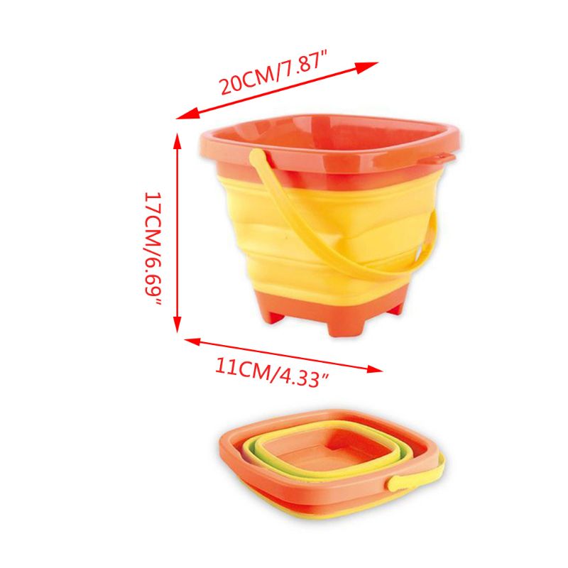 Colorful Plastic Collapsible Beach Bucket