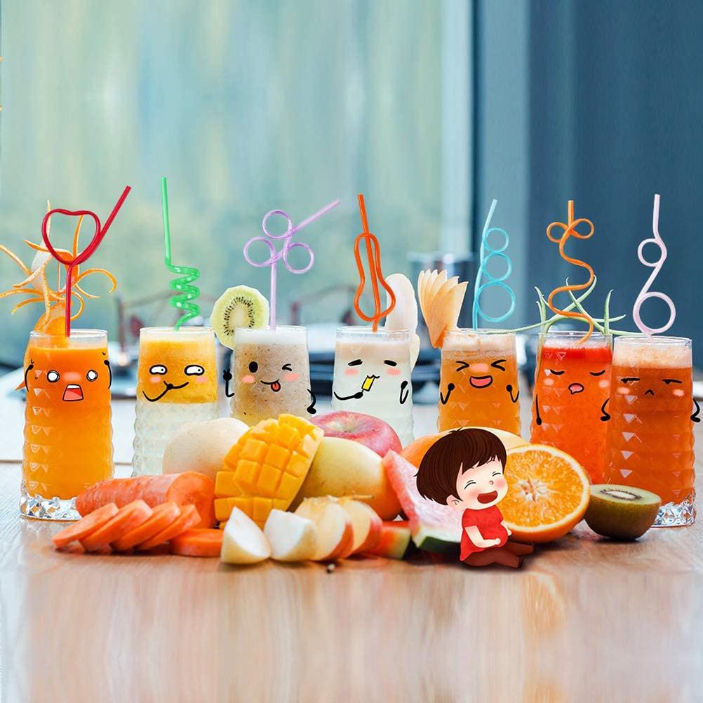 Colorful Plastic Curly Straws (30 Pcs) Colorful Plastic Curly Straws (30 Pcs)