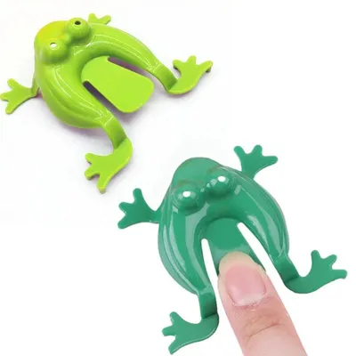 Colorful Plastic Jumping Frog Toys (5 pcs)
