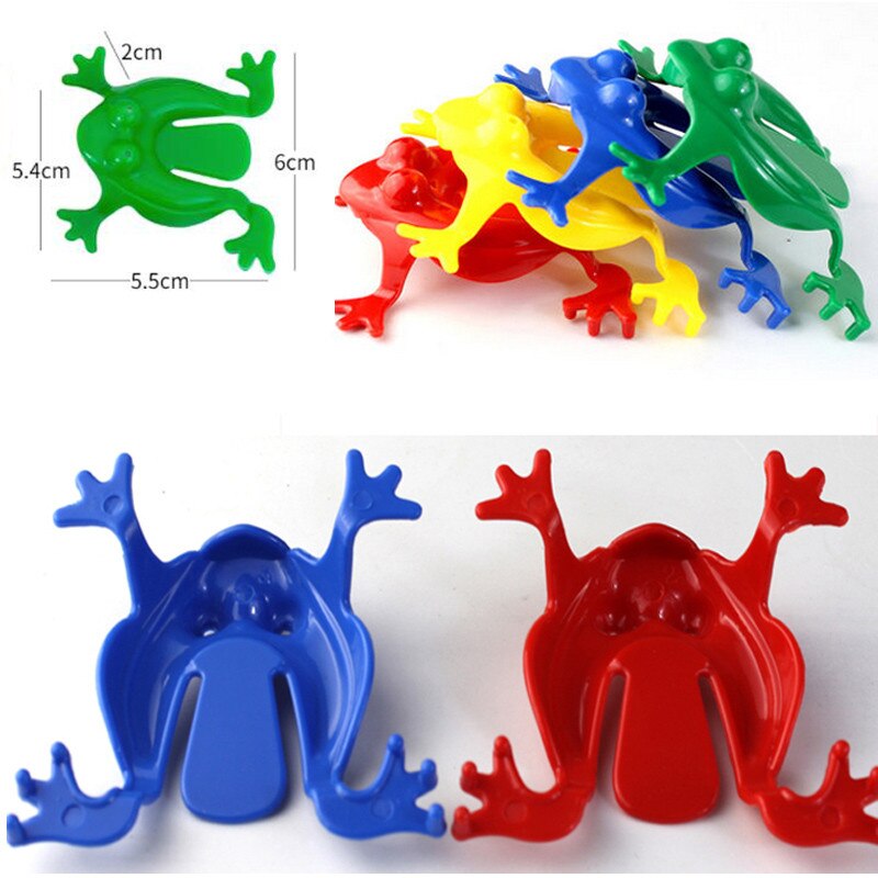 Colorful Plastic Jumping Frog Toys (5 pcs)