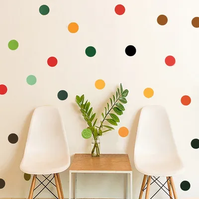 Colorful Polka Dots Wall Stickers