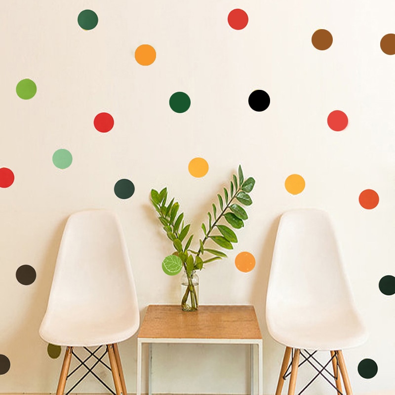 Colorful Polka Dots Wall Stickers