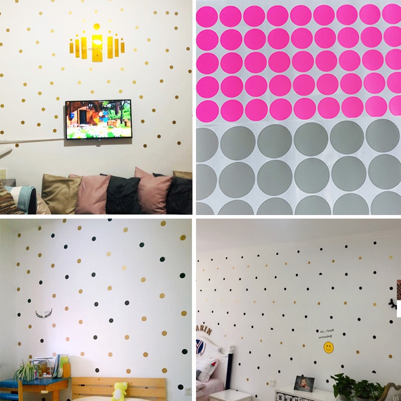 Colorful Polka Dots Wall Stickers