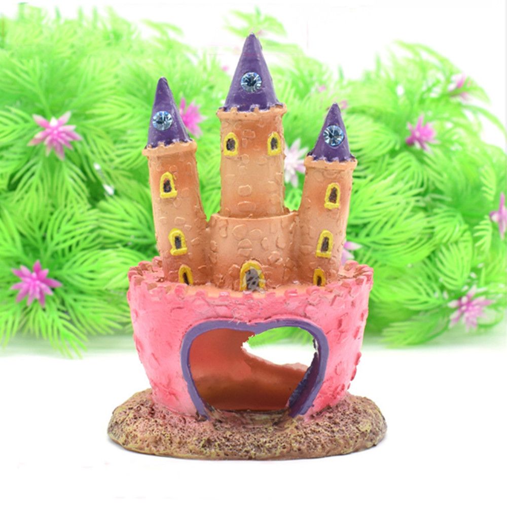 Colorful Resin Fish Bowl Castle