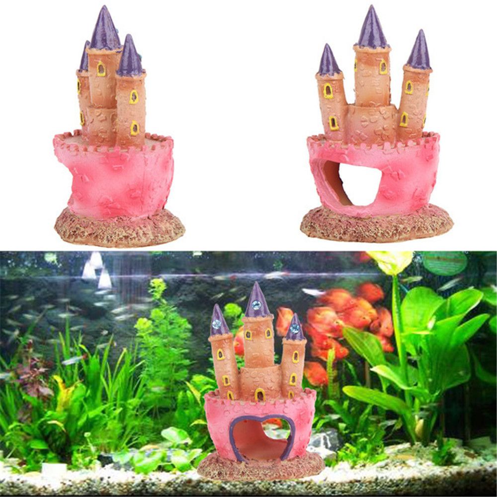 Colorful Resin Fish Bowl Castle