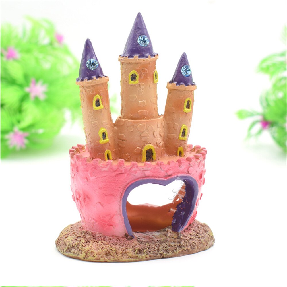 Colorful Resin Fish Bowl Castle