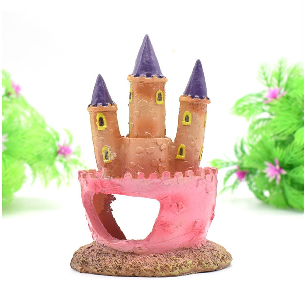 Colorful Resin Fish Bowl Castle