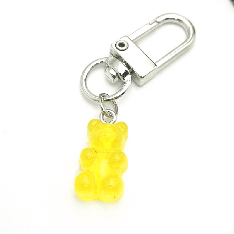 Colorful Resin Gummy Bear Keychain