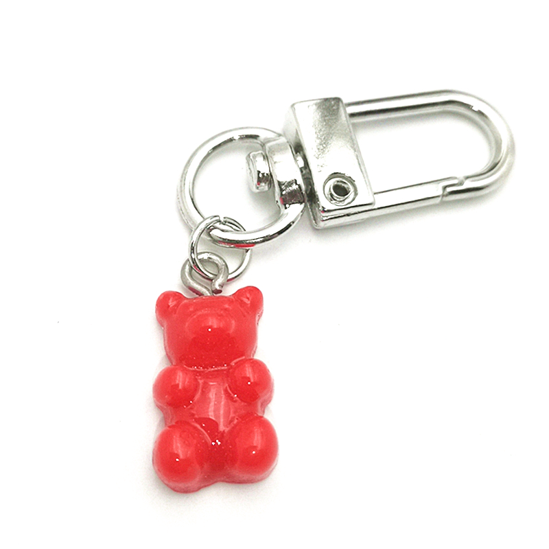 Colorful Resin Gummy Bear Keychain