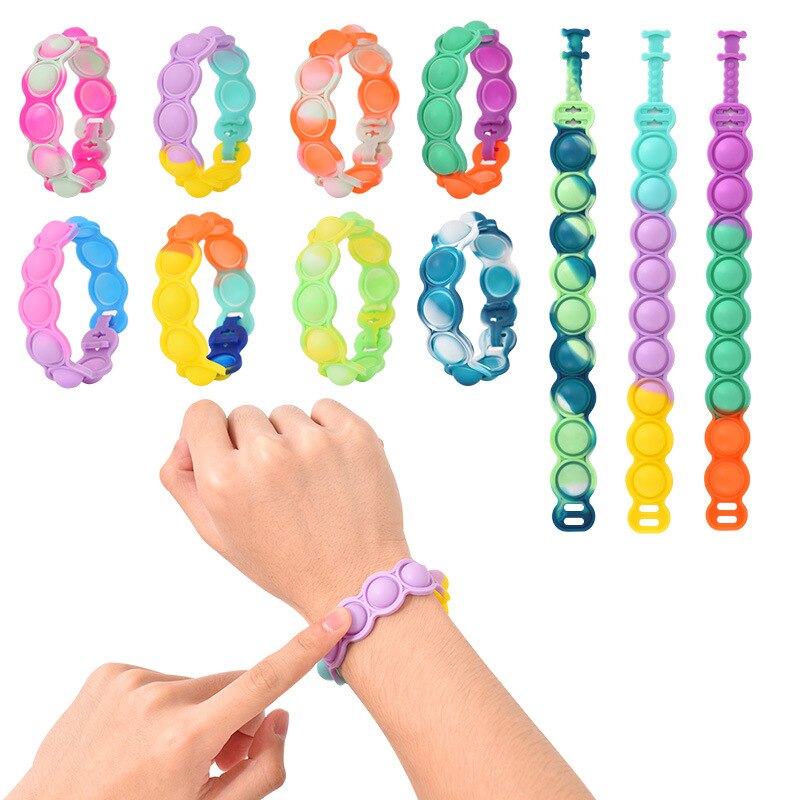 Colorful Silicone Fidget Popper Bracelet Colorful Silicone Fidget Popper Bracelet