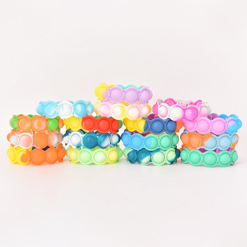 Colorful Silicone Fidget Popper Bracelet Colorful Silicone Fidget Popper Bracelet