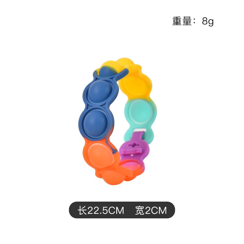 Colorful Silicone Fidget Popper Bracelet Colorful Silicone Fidget Popper Bracelet