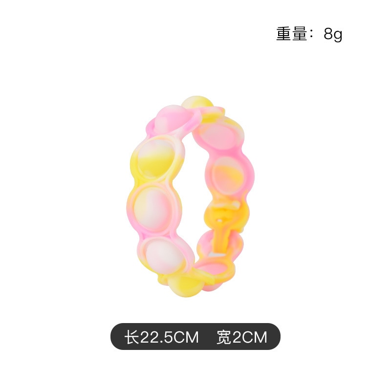 Colorful Silicone Fidget Popper Bracelet Colorful Silicone Fidget Popper Bracelet