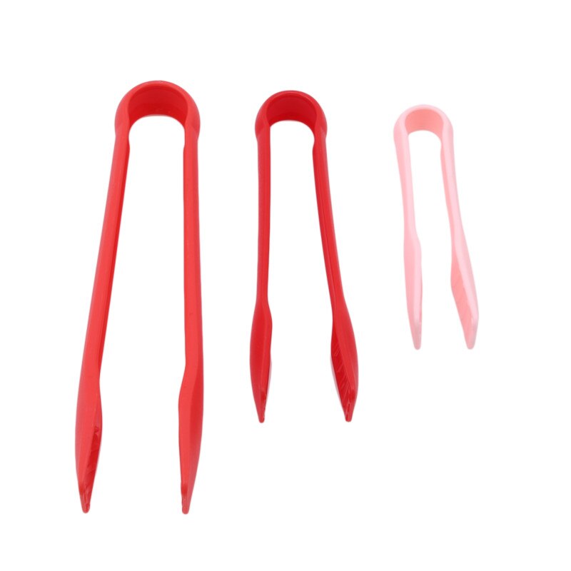 Colorful Silicone Food Tongs (3 pcs)