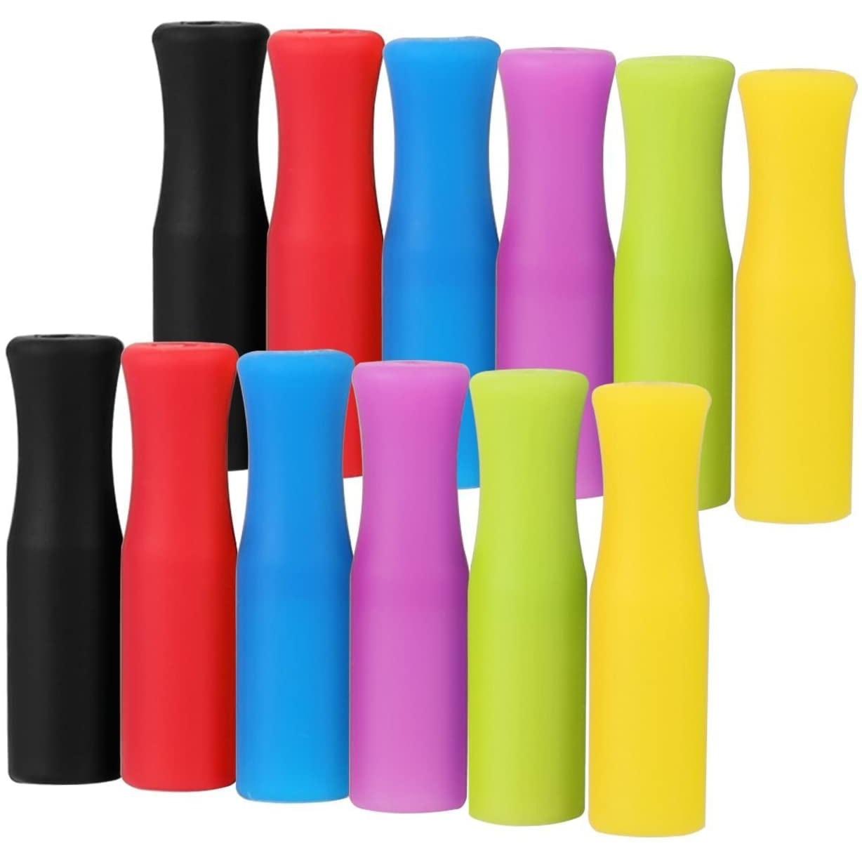Colorful Silicone Straw Tips (12pcs)