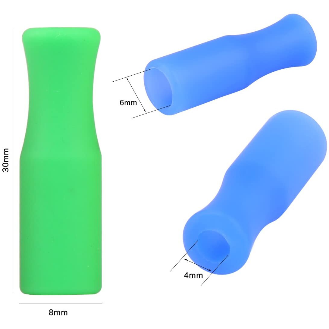 Colorful Silicone Straw Tips (12pcs) Colorful Silicone Straw Tips (12pcs)
