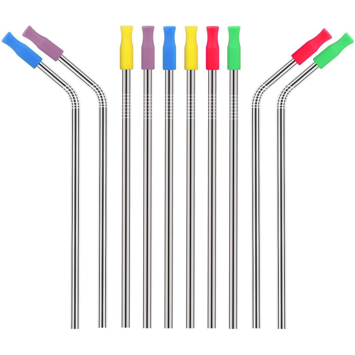Colorful Silicone Straw Tips (12pcs) Colorful Silicone Straw Tips (12pcs)