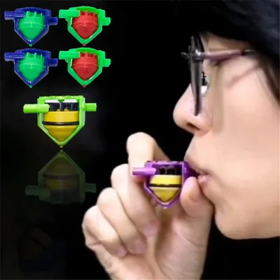 Colorful Spinning Top Plastic Gyroscope Novelty Whistle Spinning Tops Pressure Gyro Kids Children's Classic Toys Gift
