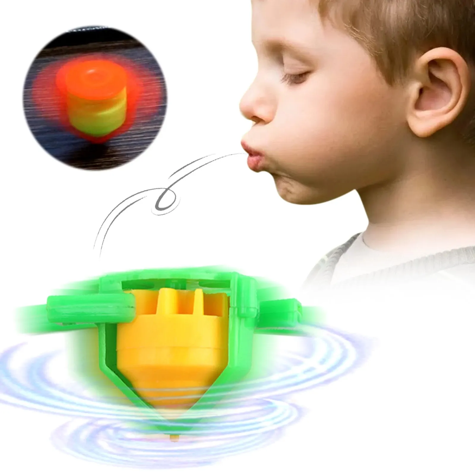 Colorful Spinning Top Plastic Gyroscope Novelty Whistle Spinning Tops Pressure Gyro Kids Children's Classic Toys Gift