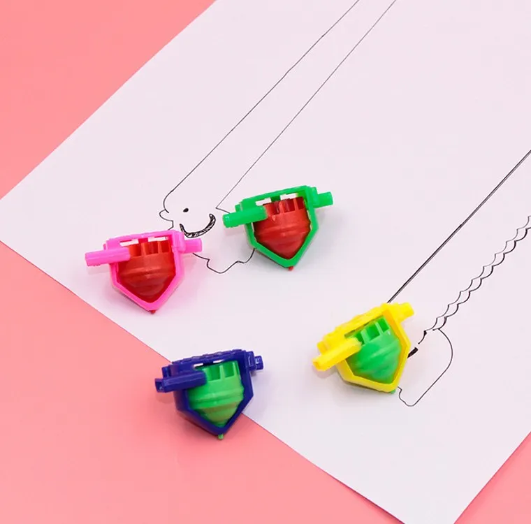 Colorful Spinning Top Plastic Gyroscope Novelty Whistle Spinning Tops Pressure Gyro Kids Children's Classic Toys Gift