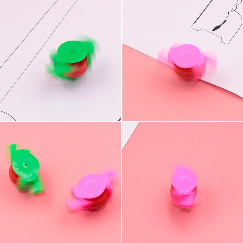 Colorful Spinning Top Plastic Gyroscope Novelty Whistle Spinning Tops Pressure Gyro Kids Children's Classic Toys Gift