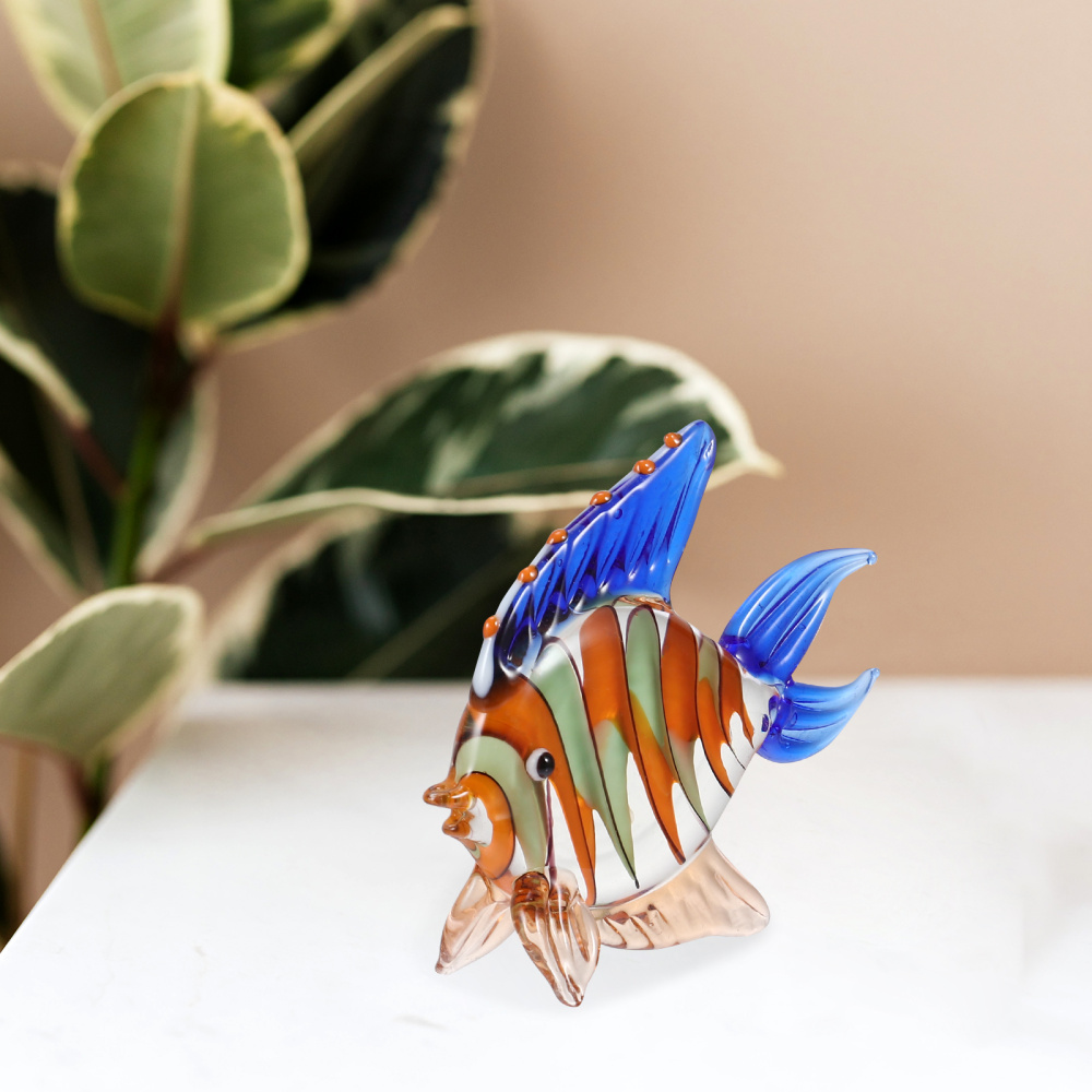 Colorful Stained Glass Fish Ornament Colorful Stained Glass Fish Ornament