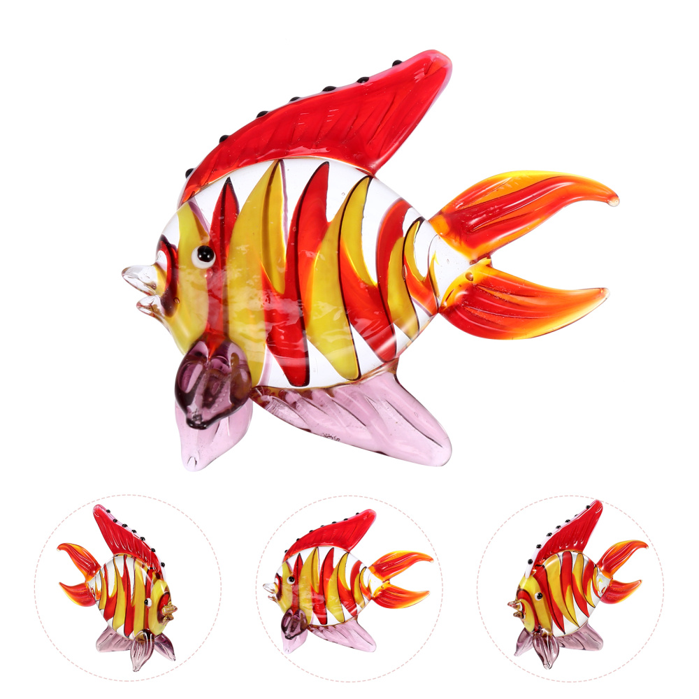Colorful Stained Glass Fish Ornament Colorful Stained Glass Fish Ornament