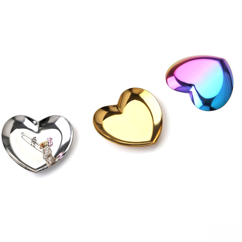 Colorful Stainless Heart Trinket Dish Colorful Stainless Heart Trinket Dish