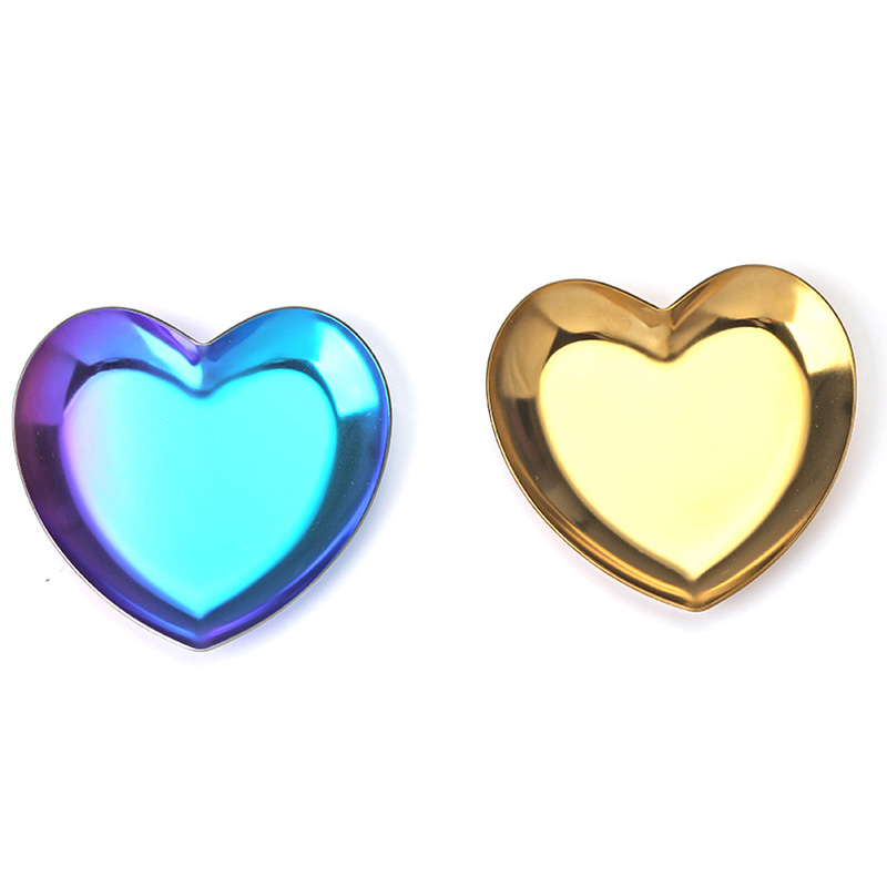Colorful Stainless Heart Trinket Dish