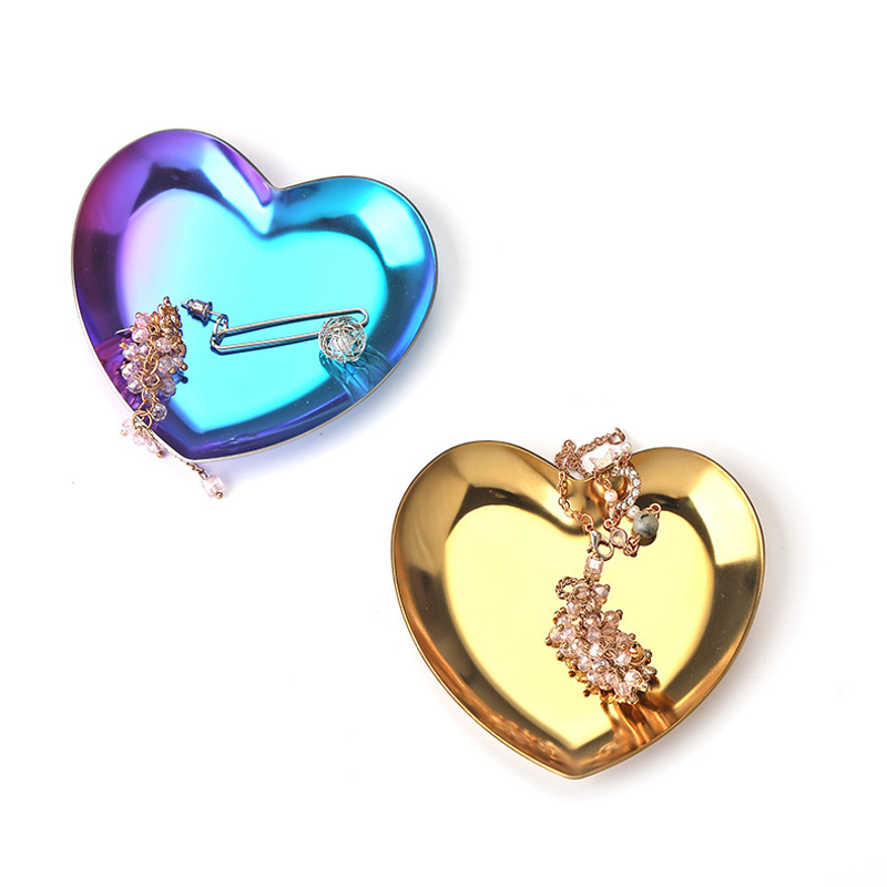 Colorful Stainless Heart Trinket Dish